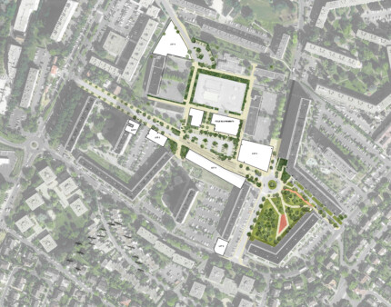 Quartier de la Rocade Bel-Air  Requalification d&rsquo;espaces publics  Longjumeau - Renouvellement urbain