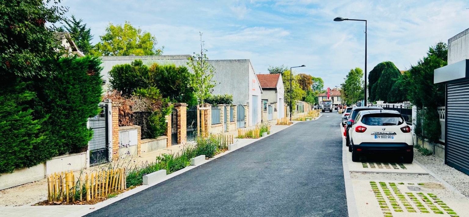 La rue Massenet, vers une nouvelle manière de végétaliser la voirie à Champigny