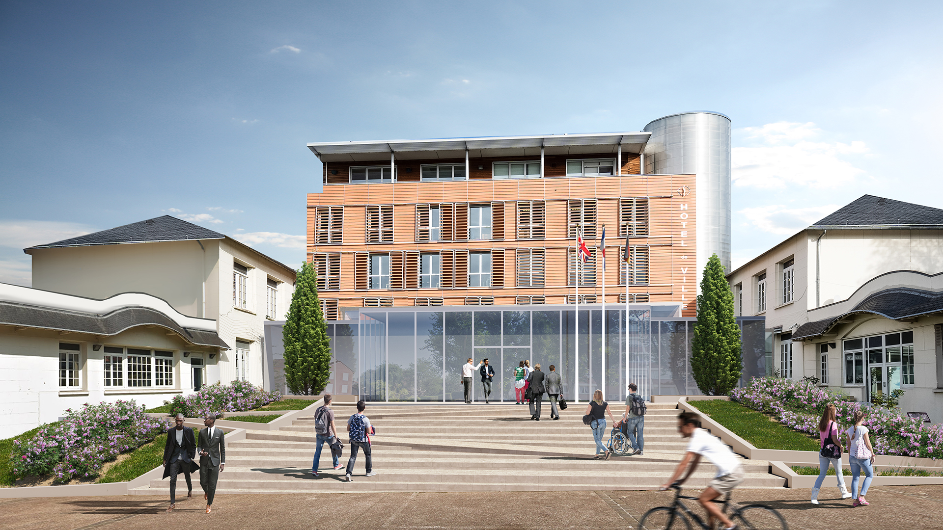 Parvis Hôtel de Ville accord Cadre 94 L&rsquo;Haÿ-les-Roses - Espaces publics