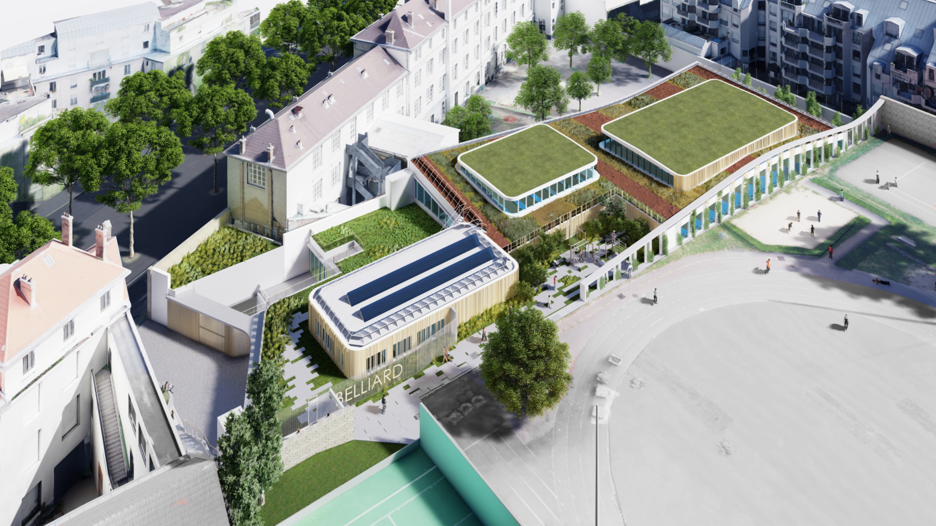 Ecoconstruction piscine Solita Salgado 75 Paris 18 - Equipements publics