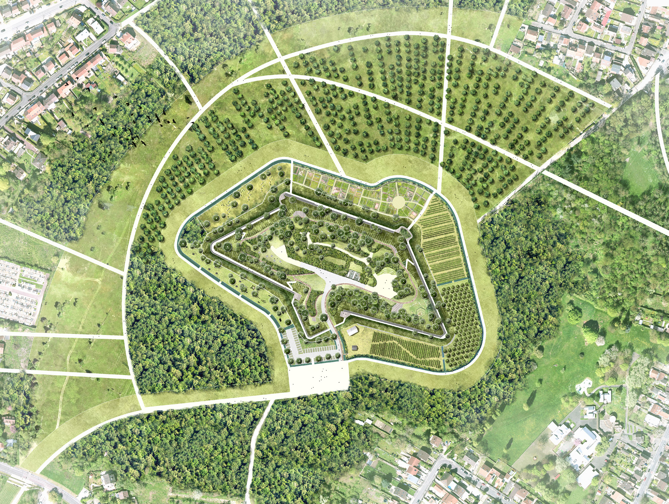 Schéma directeur Redoute de la Butte Pinson  95 Montmagny - Urbanisme & Grand Paysage