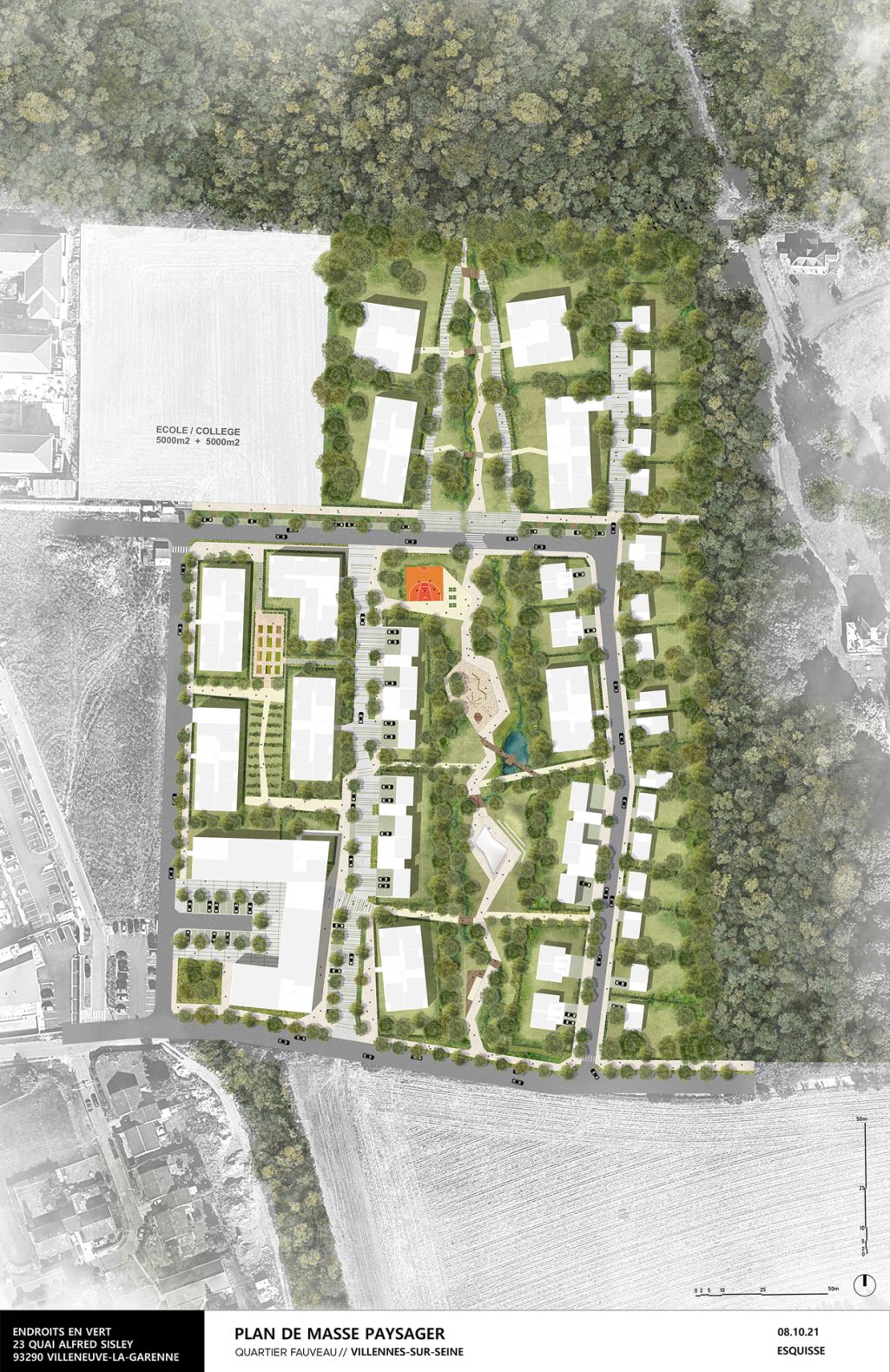 Ecoquartier Fauveau - 390 logements, Villennes-sur-Seine (78)