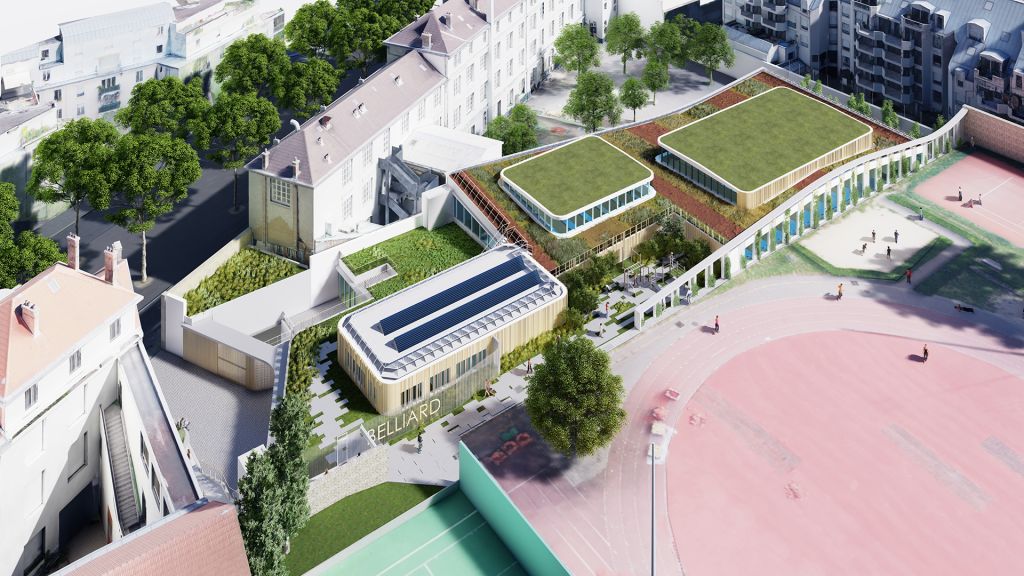 Ecoconstruction de la piscine Belliard Paris 18 (75)